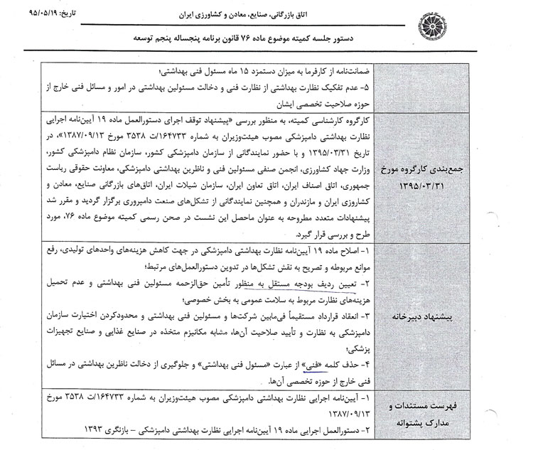 سی و نهمین نشست کمیته موضوع ماده  76